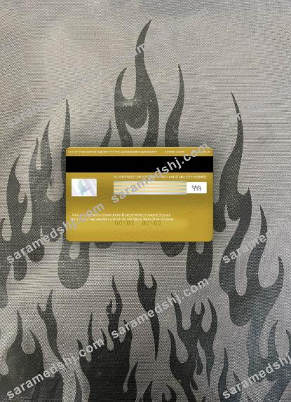 Oman Bank Muscat bank visa gold card photolook back